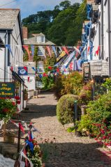 The colourful main street, early morning