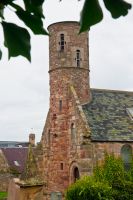 Rounded west tower