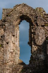 A ruined medieval window