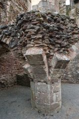 Remains of vaulting in the keep