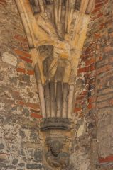 Medieval vaulting inside the gateway arch