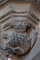 Grotesque carved capital