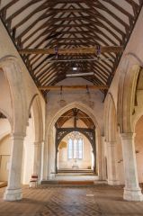 Colchester, St Martin's Church, Looking up the church nave
