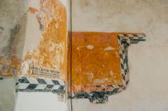 Colchester, St Martin's Church, Wall painting fragment in the chancel