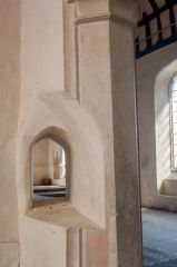 Colchester, St Martin's Church, Squint from north aisle to the chancel