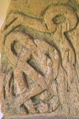 Saxon cross-shaft fragment in the porch