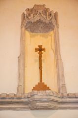 14th century niche, east chancel wall