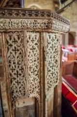 Detail of carving on the pulpit