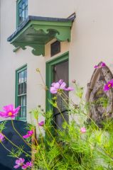 The cottage front entrance