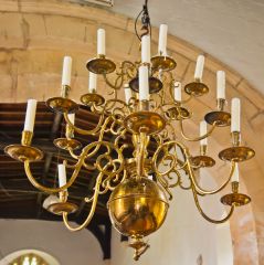 Brass chandelier