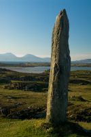 Isle of Colonsay, Garvard standing stone and The Strand