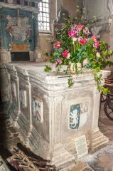 An altar tomb in the Pole Chapel