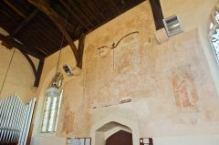 North wall painted texts