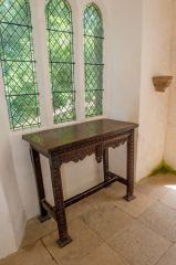 Woode altar table and east window