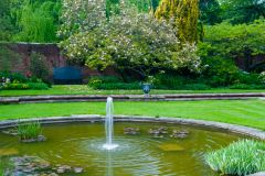A garden fountain