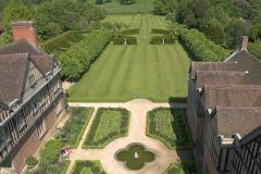Formal gardens behind Coughton Court