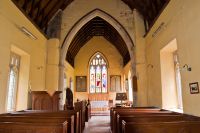 Cowlam, St Mary's Church, Looking down the nave