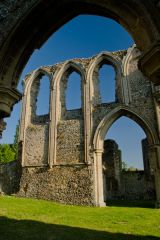 Looking through the nave arcade arches