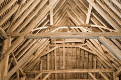 Cressing Temple Barns and Gardens, Wheat Barn roof timbers