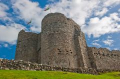 The huge gatehouse towers