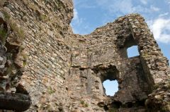 Inside a roofless tower