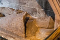 Closeup of Grimbald Pauncefote effigy