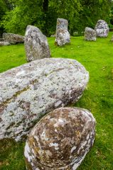 Croft Moraig Stone Circle, Looking along the outer circle