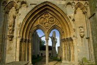 Croyland Abbey, West front archway