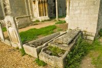 Croyland Abbey, Medieval coffins