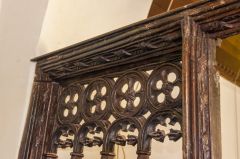 Carving detail on the chancel screen