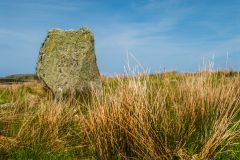 The smaller of the upright stones