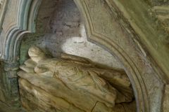 13th c figure, in the north chapel, thought to be Sabina de Lorty, founder of the chapel