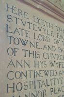 Dalham, St Mary's Church, Thomas Stuteville Memorial inscription