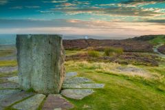 The memorial stone atop Danby Beacon