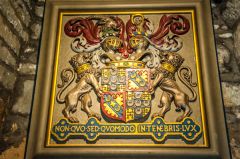 Dean Castle, Coat of arms in the cellars