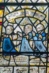 Medieval glass in the north west chapel