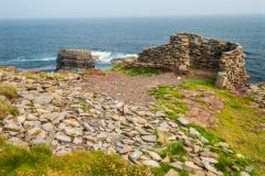 Ruined walls on the edge of the cliff