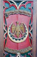 Dennington, St Mary's Church, Coat of arms on parclose screen