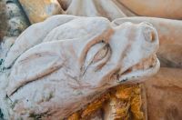 Dennington, St Mary's Church, Wyvern carving, Bardolph tomb