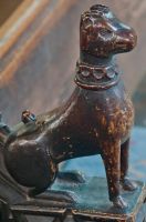 Dennington, St Mary's Church, Hound pew carving