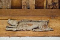 Denston, St Nicholas Church, Bear carving on wall plate