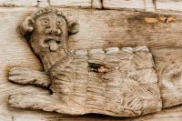 Denston, St Nicholas Church, Beast carving 2