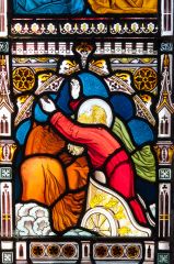 Victorian stained glass panel