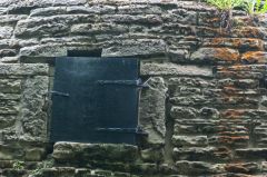 Loading hatch in the chimney