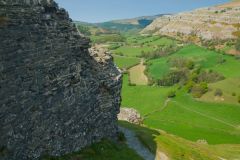 Castell Dinas Bran, Looking down from the castle wall