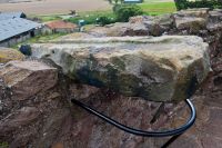Dirleton Castle, Stone drainspout
