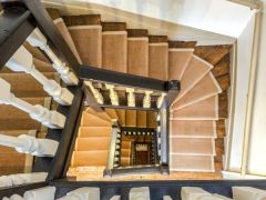 Looking down the central stairwell