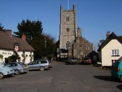 The Drewe Arms and Holy Trinity church (c) SJ Dowden