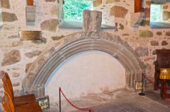 Medieval tomb inside the chapel