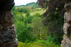 Glenlivet countryside from castle window